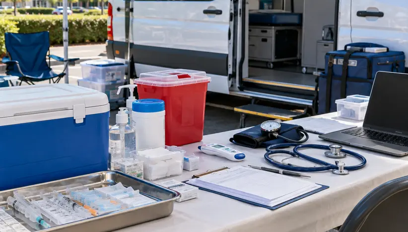 Image showing mobile clinic workflow